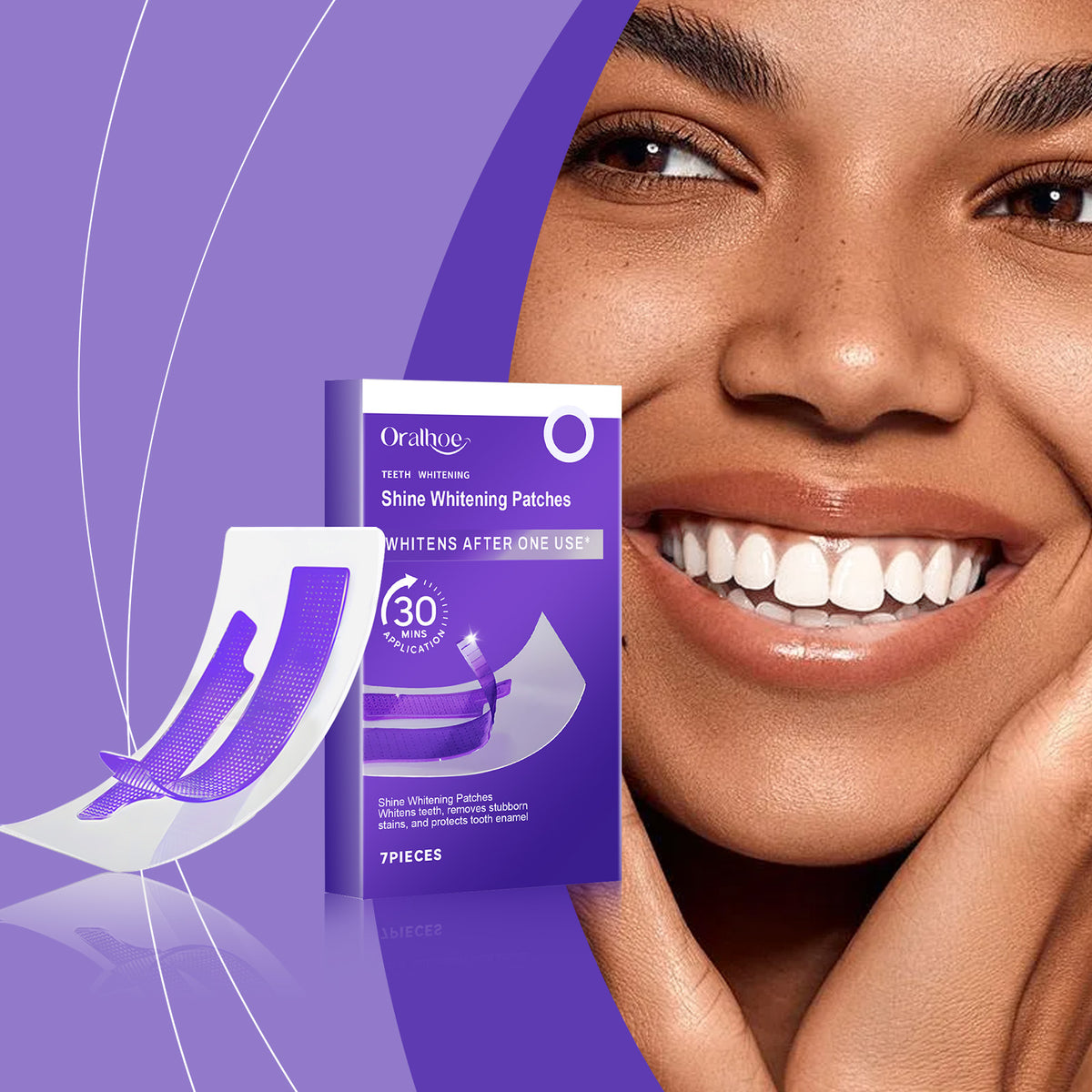 Patchs Blanchissants Oralhoe™ – Sourire éclatant dès la première utilisation ✨
