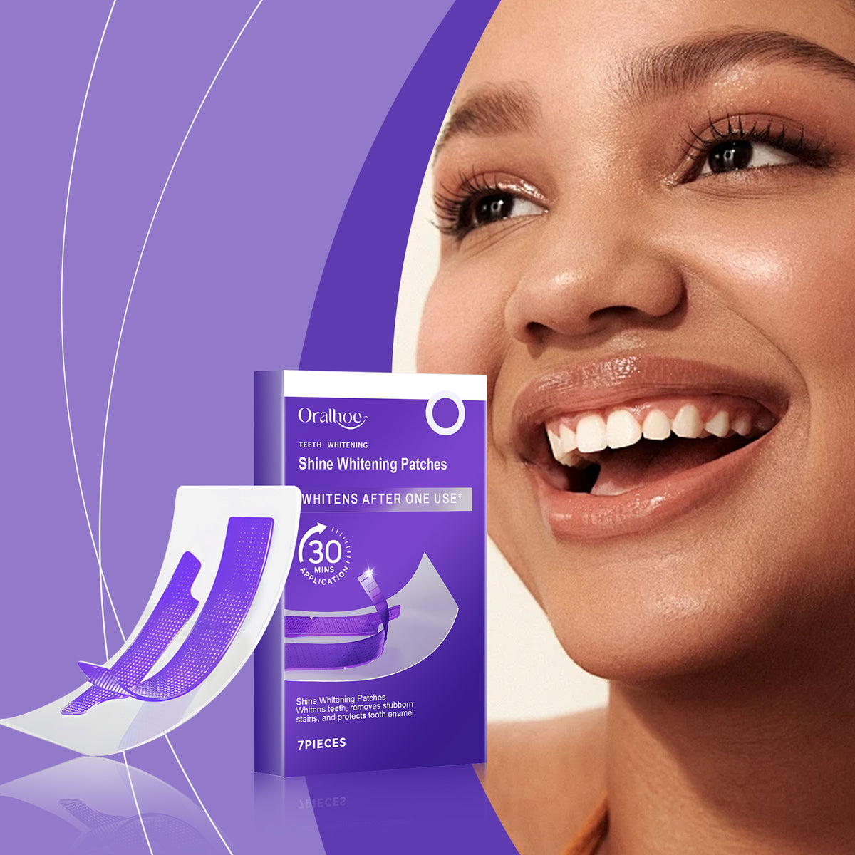Patchs Blanchissants Oralhoe™ – Sourire éclatant dès la première utilisation ✨