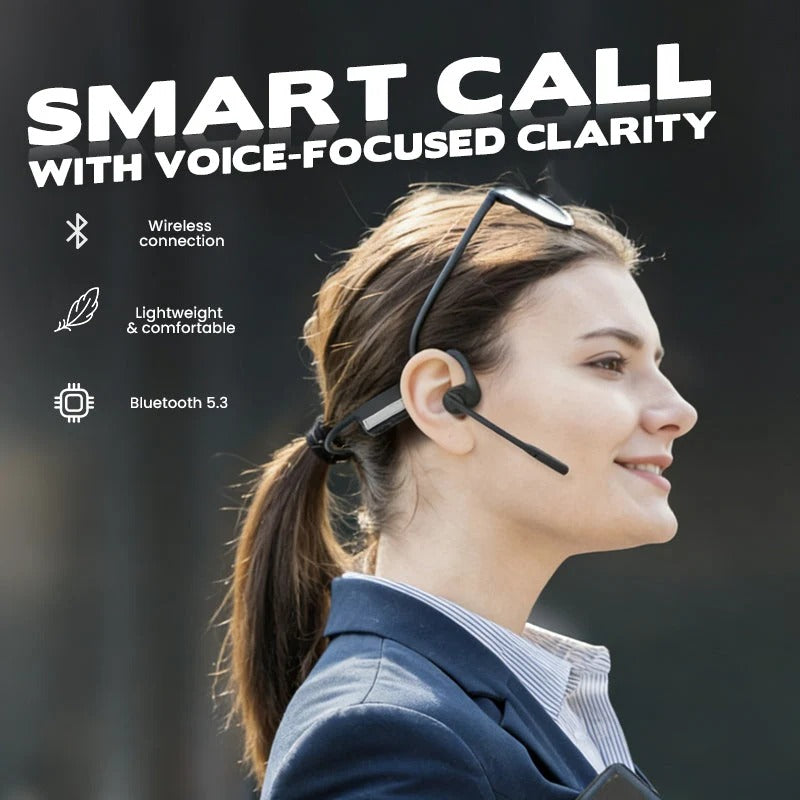 Casque Bluetooth sans fil à conduction aérienne avec microphone