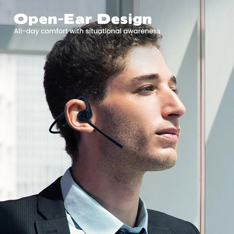 Casque Bluetooth sans fil à conduction aérienne avec microphone