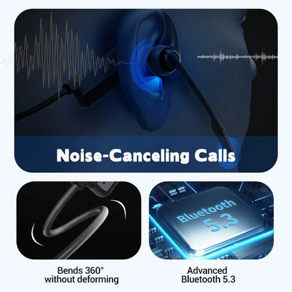 Casque Bluetooth sans fil à conduction aérienne avec microphone