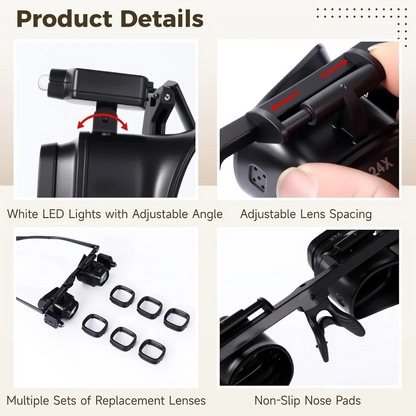Loupe LED de précision pour électronique & artisanat